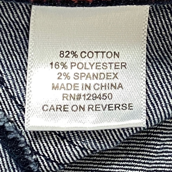 Elle Jeans 14R Mid Rise Tapered Stretch Dark Wash Blue - Picture 2 of 9